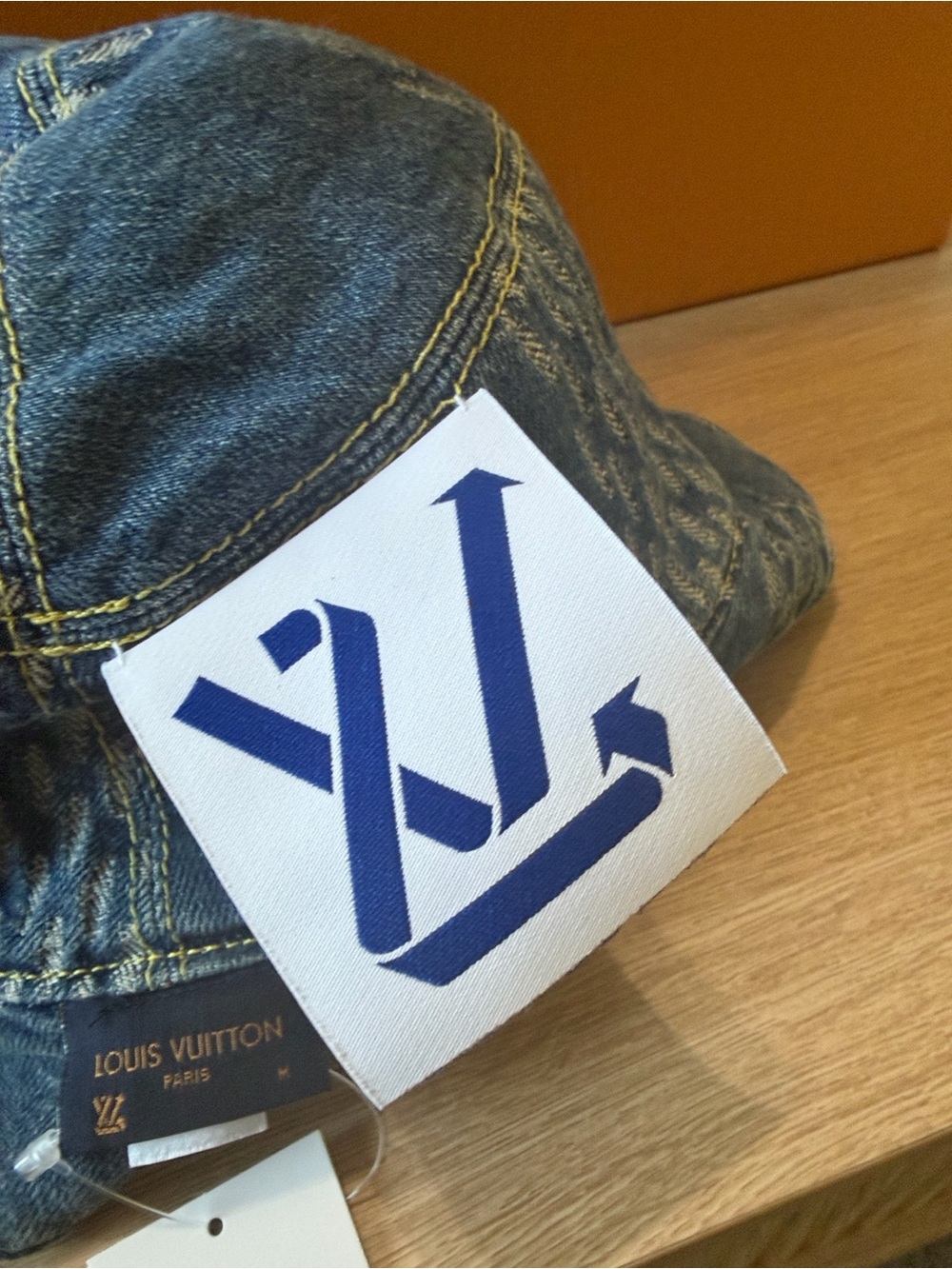 Louis Vuitton × NIGO Denim Bucket Hat Reversible MP2733 - Size 58 M - Picture 3 of 5